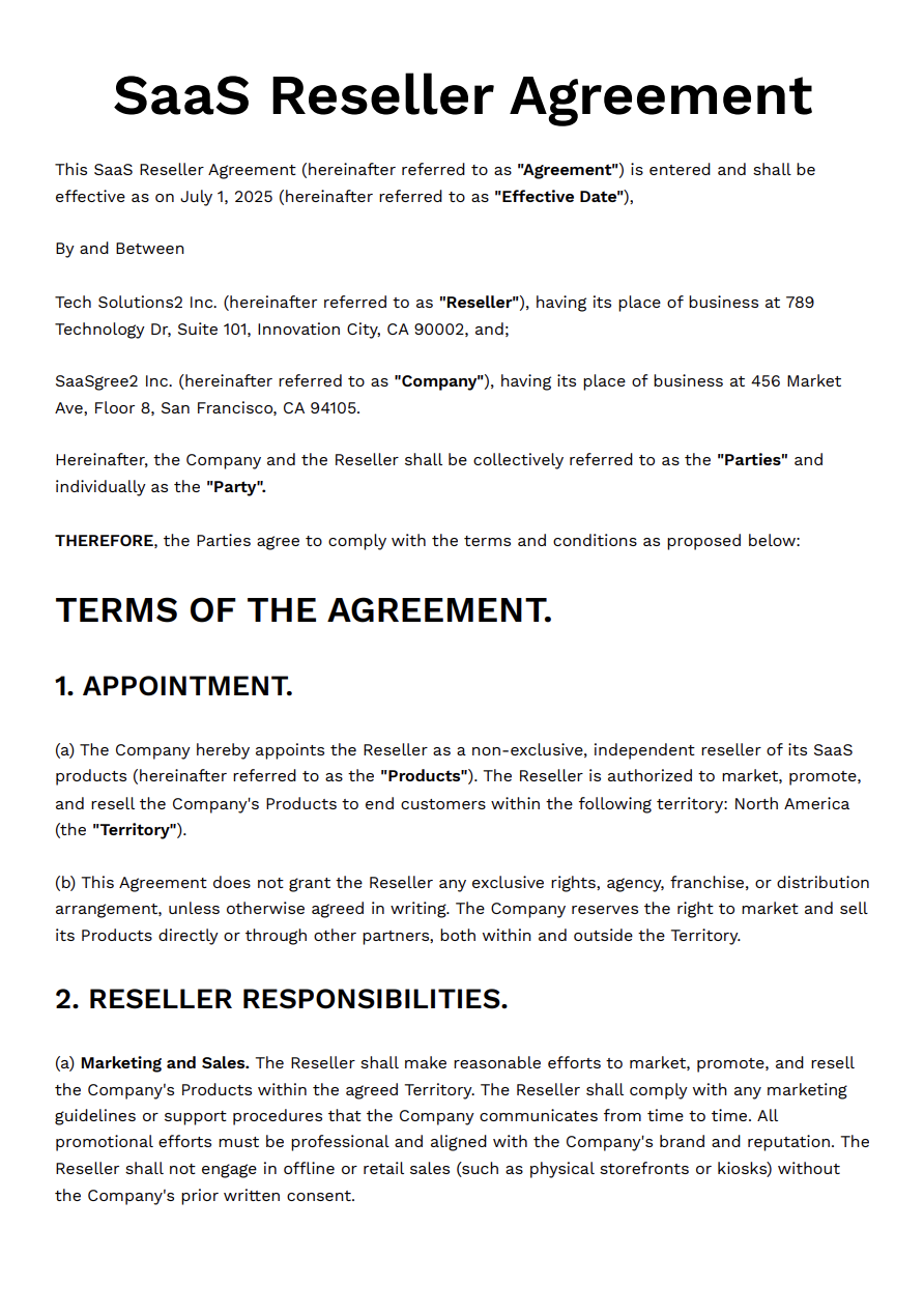 saas reseller agreement image